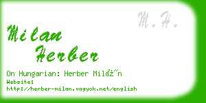 milan herber business card